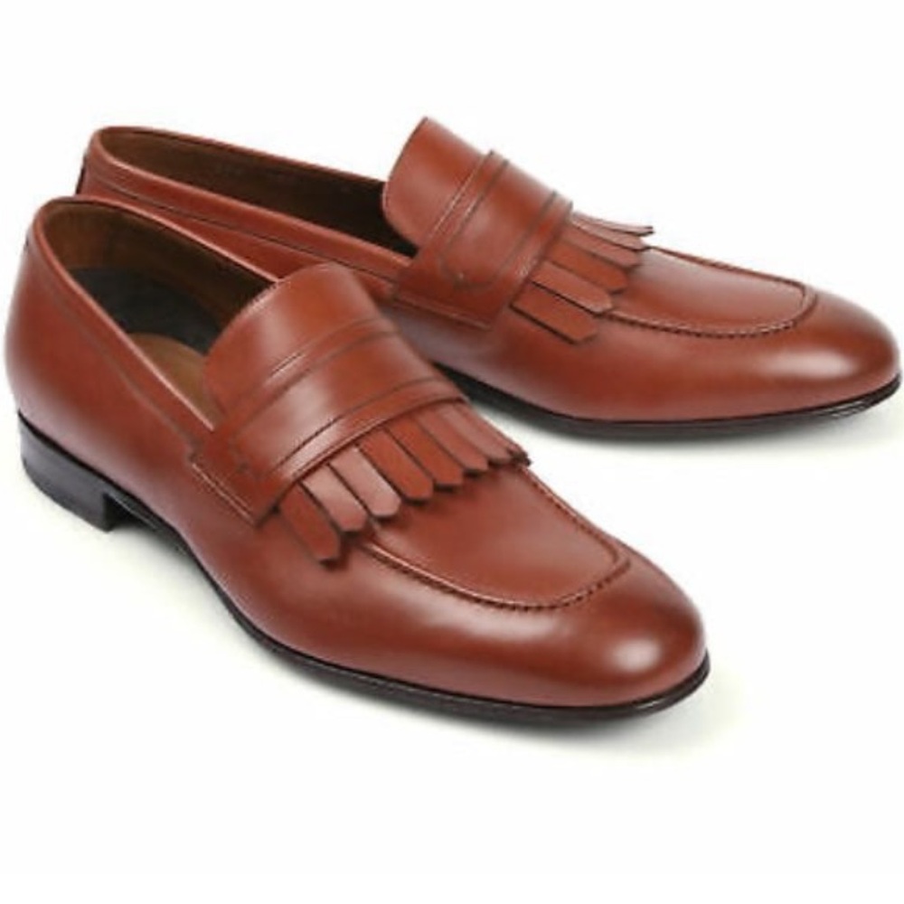 Brioni Men's Brown Leather Dress Shoe
